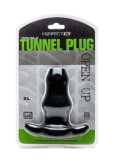 PERFECT FIT DOUBLE TUNNEL PLUG XL - NEGRO