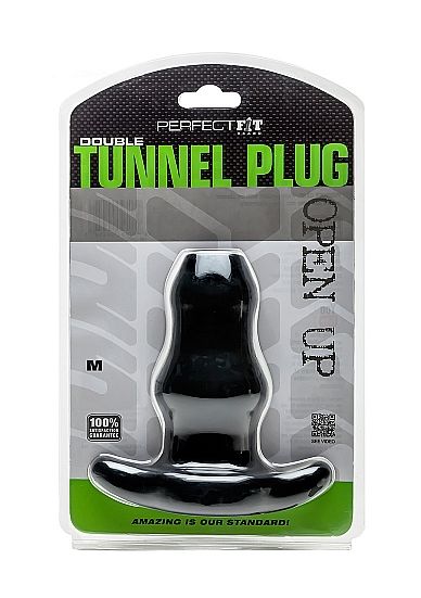 PERFECTFIT DOUBLE TUNNEL PLUG MEDIANO NEGRO