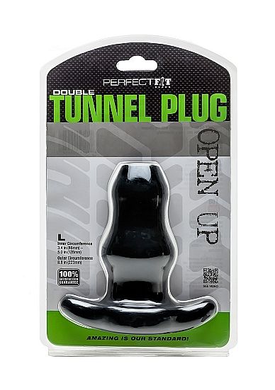 PERFECT FIT DOUBLE TUNNEL PLUG L - NEGRO