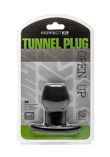 Perfect Fit Plug Tunnel Silicona Negro M