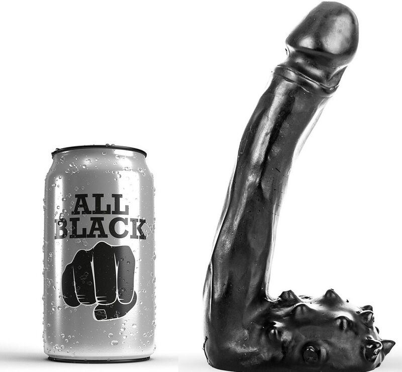 ALL BLACK DILDO REALISTICO 19CM ALL BLACK
