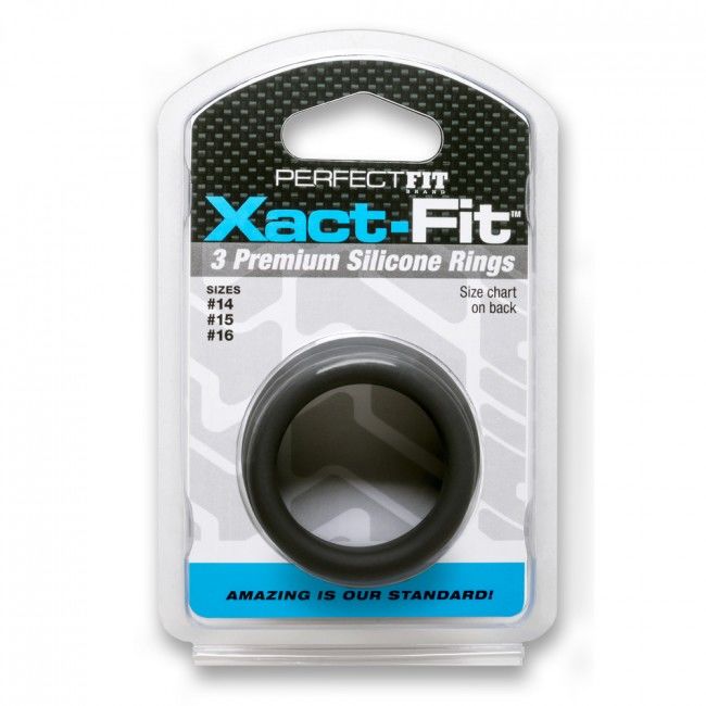 PERFECT FIT XACT FIT KIT 3 ANILLOS DE SILICONA - 3.5 CM, 3.8 CM Y 4 CM