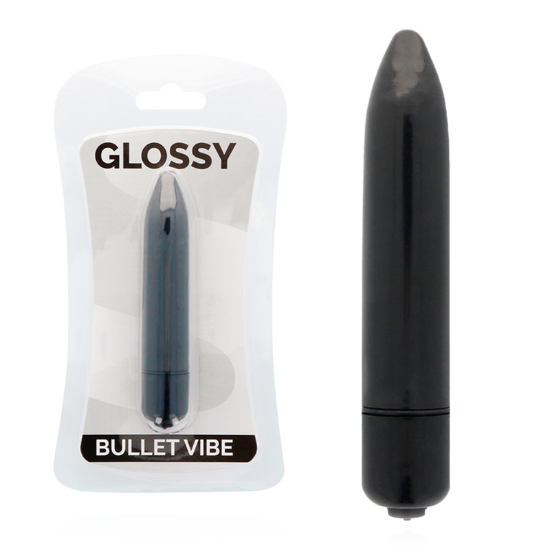 Glossy Thin Vibrador Negro