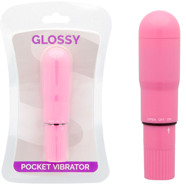Glossy Pocket Vibrador Rosa Intenso