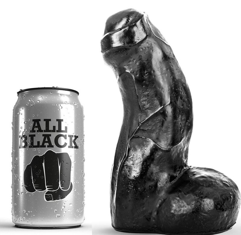 ALL BLACK REALISTIC DONG NEGRO 17CM ALL BLACK