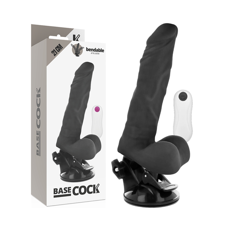 Based Cock Vibrador Articulable Control Remoto Negro 21cm