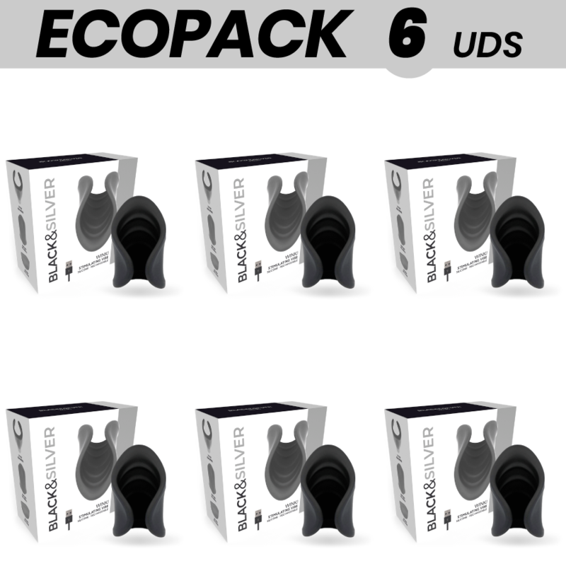 Ecopack 6 Uds - Black&silver Masturbador Winki