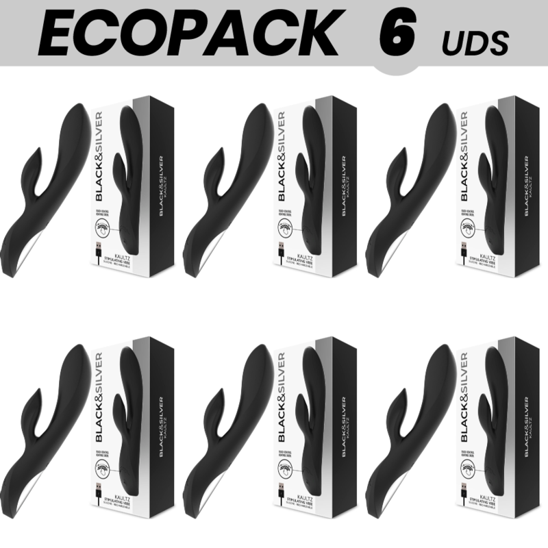 Ecopack 6 Uds - Black&silver Kaultz Vibrador Control Touch