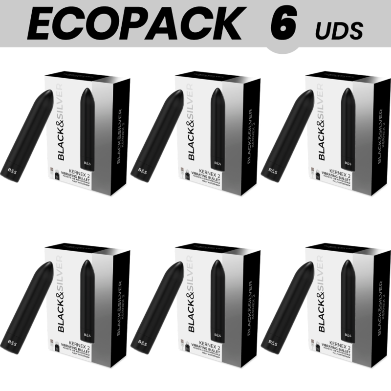 Ecopack 6 Uds - Black&silver Bala Magnetica Vibradora Kernex 2 Negro