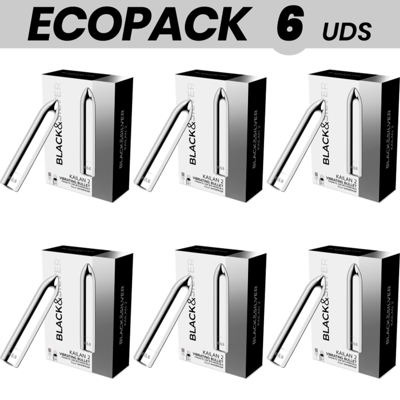 Ecopack 6 Uds - Black&silver Bala Magnetica Vibradora Kailan 2 Silver