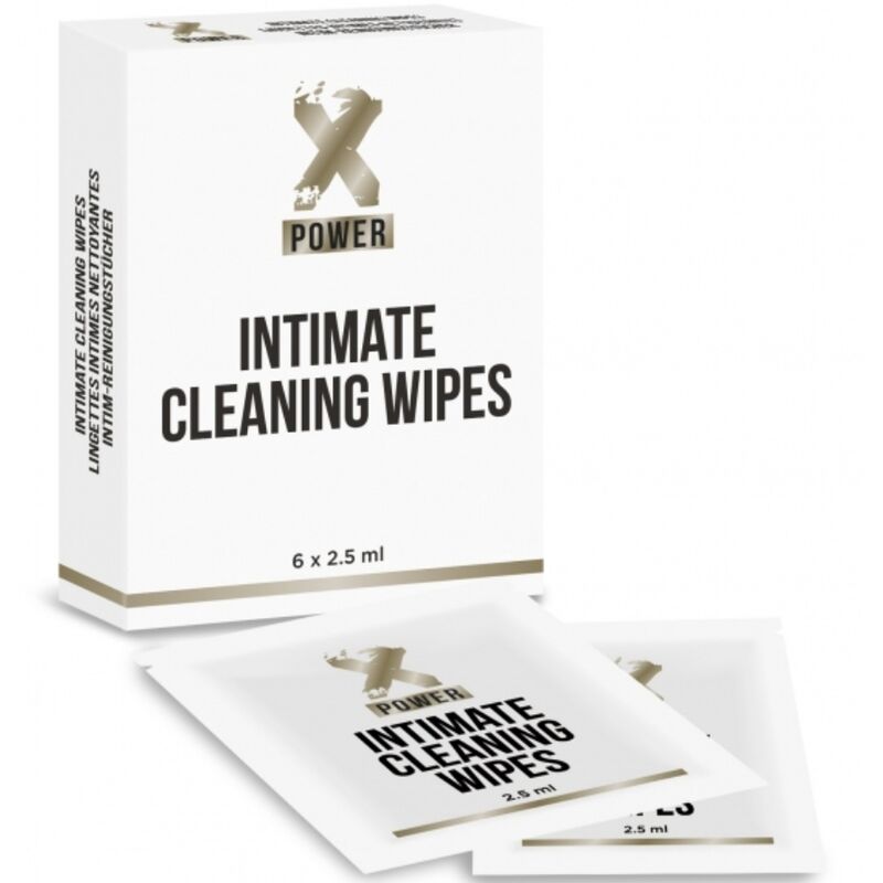 XPOWER INTIMATE CLEANING WIPES TOALLITAS LIMPIEZA INTIMA 6 UNIDADES XPOWER