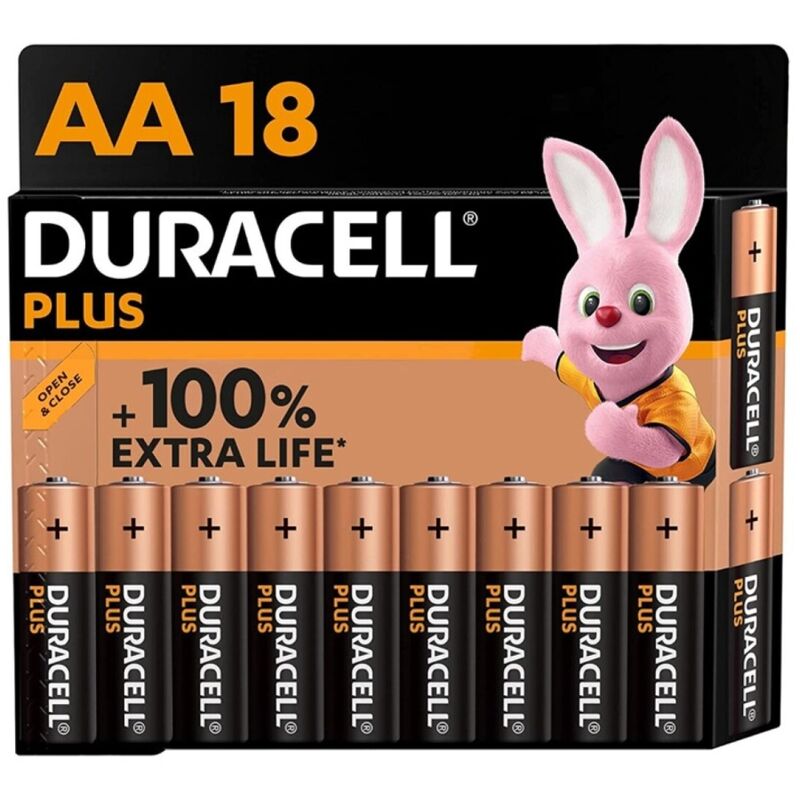 Duracell Plus Power 100 Pila Alcalina Aa Lr6 Blister*18