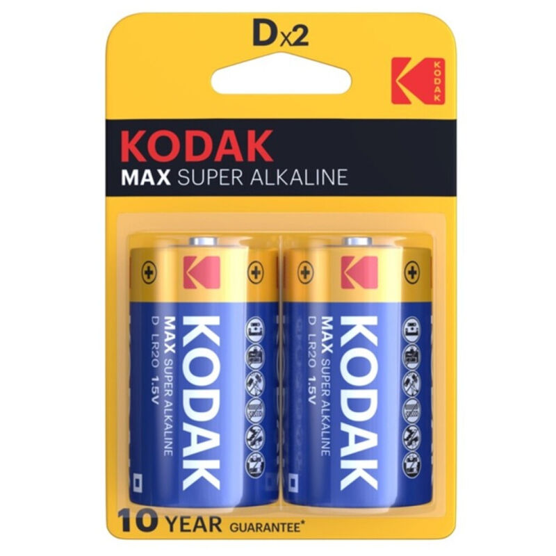 Kodak Max Pila Alcalina D Lr20 Blister*2