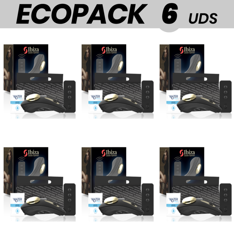 Ecopack 6 Uds - Ibiza Pantie Vibrador Control Remoto Silicona