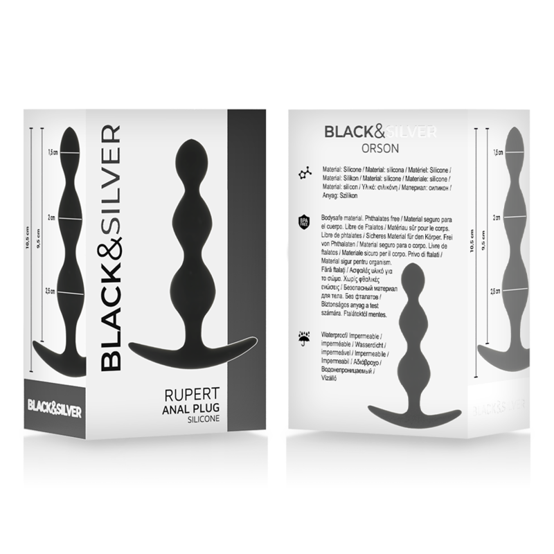 BLACK&SILVER - RUPERT CADENA BOLAS ANALES 10 CM