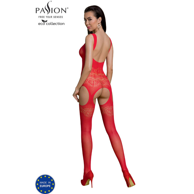 PASSION - ECO COLLECTION BODYSTOCKING ECO BS005 ROJO
