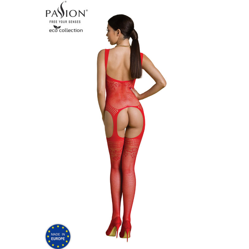 PASSION - ECO COLLECTION BODYSTOCKING ECO BS008 ROJO