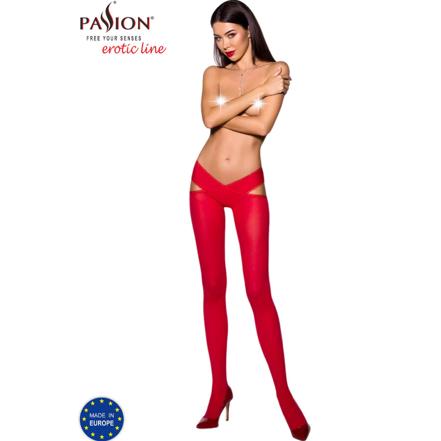 Passion - Tiopen 005 Medias Rojo 3/4 (60 Den)