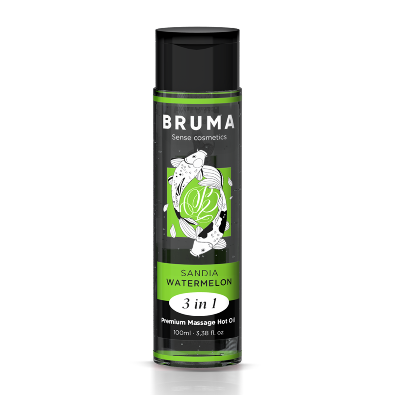 Bruma - Aceite De Masaje Premium Efecto Calor Sabor Sandía 3 En 1