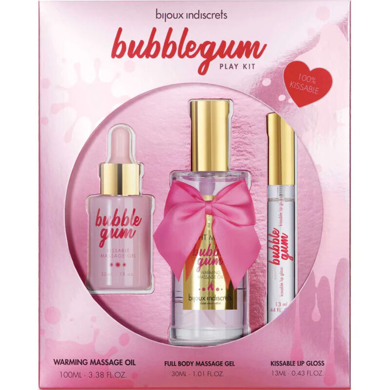 Bijoux Indiscrets - Bubblegum Play Kit Con Aceite, Gel & Brillo De Labios